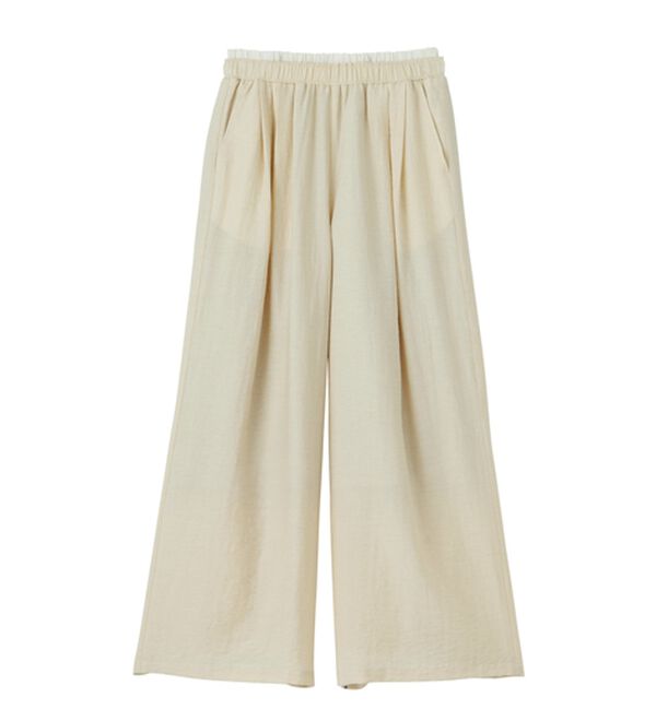 RANAN（ラナン）の「ダブルウエストシアーイージーパンツ（ワイドパンツ・ガウチョ）」｜詳細画像