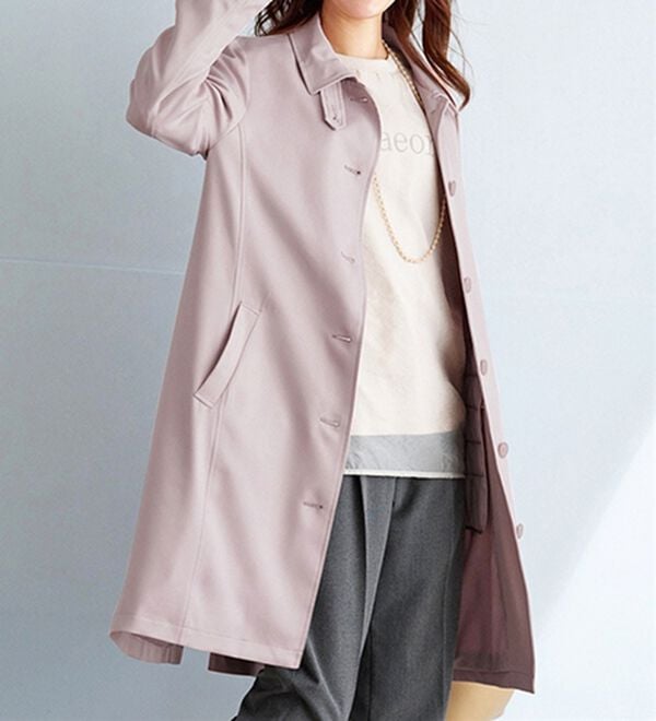 BELLUNA（ベルーナ）の「花粉対策！ライナー付ステンカラーコート（ロングコート）」｜詳細画像