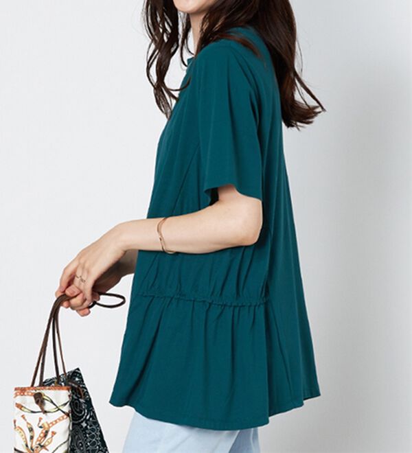 BELLUNA（ベルーナ）の「ヒンヤリ！サイドギャザー使いチュニック（チュニック）」｜詳細画像