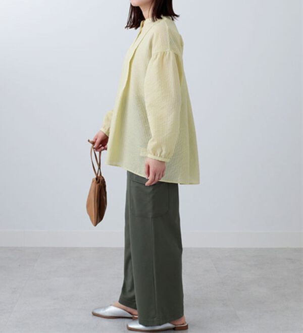 BELLUNA（ベルーナ）の「シアーストライプ素材シャツチュニック（チュニック）」｜詳細画像