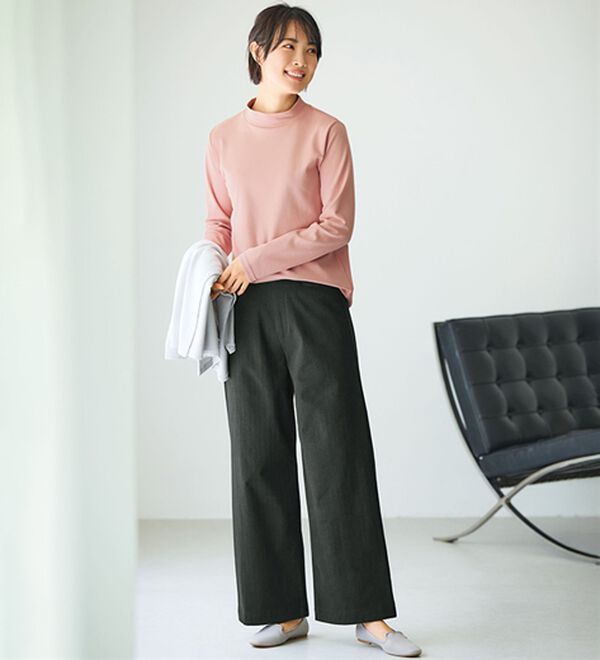 BELLUNA（ベルーナ）の「《ＨｕｇＲｅａｍコットン》裏起毛暖かハイネックプルオーバー（カットソー）」｜詳細画像