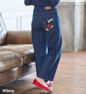 BELLUNA（ベルーナ）の「＜Ｄｉｓｎｅｙ＞刺しゅうデニムパンツ（ワイドパンツ・ガウチョ）」｜詳細画像