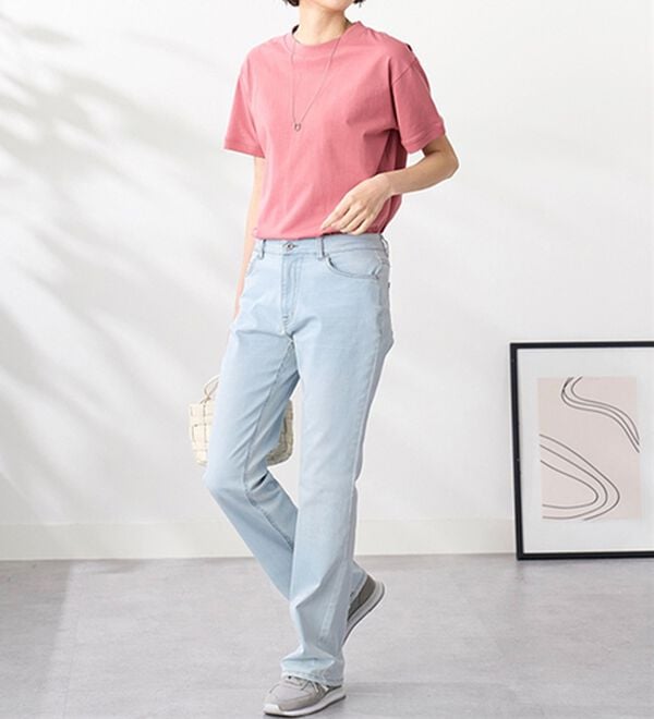 BELLUNA（ベルーナ）の「ヒンヤリ冷感！ライトオンスジーンズ（フルレングスパンツ）」｜詳細画像