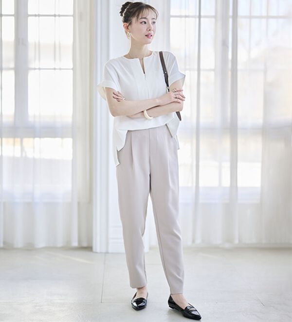 RANAN（ラナン）の「【選べる股下】美脚シルエットタックパンツ（フルレングスパンツ）」｜詳細画像