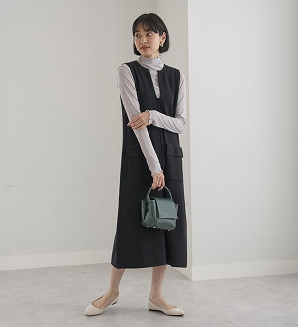 BELLUNA（ベルーナ）の「綿１００％ニットジャンパースカート（ジャンパースカート）」｜詳細画像