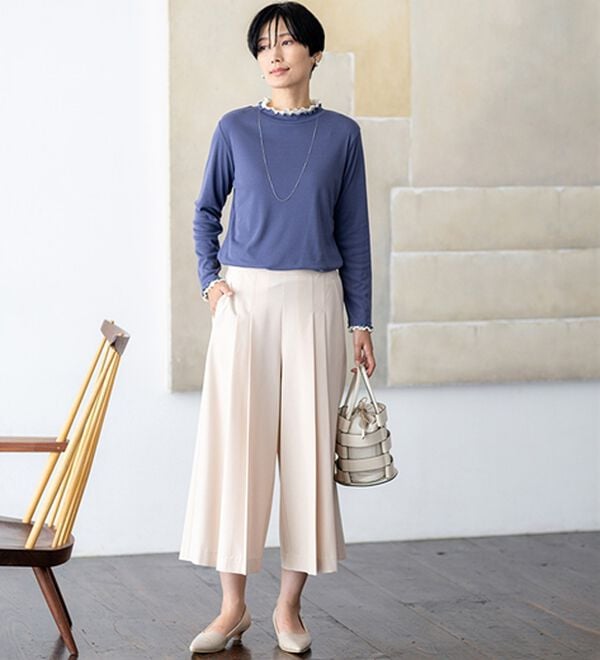 BELLUNA（ベルーナ）の「重ね着風フリル衿プルオーバー（カットソー）」｜詳細画像