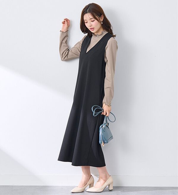 BELLUNA（ベルーナ）の「衿異素材ダブルメロープルオーバー（カットソー）」｜詳細画像