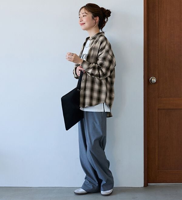 BELLUNA（ベルーナ）の「サラッと軽い！チェック柄シャツ（シャツ）」｜詳細画像