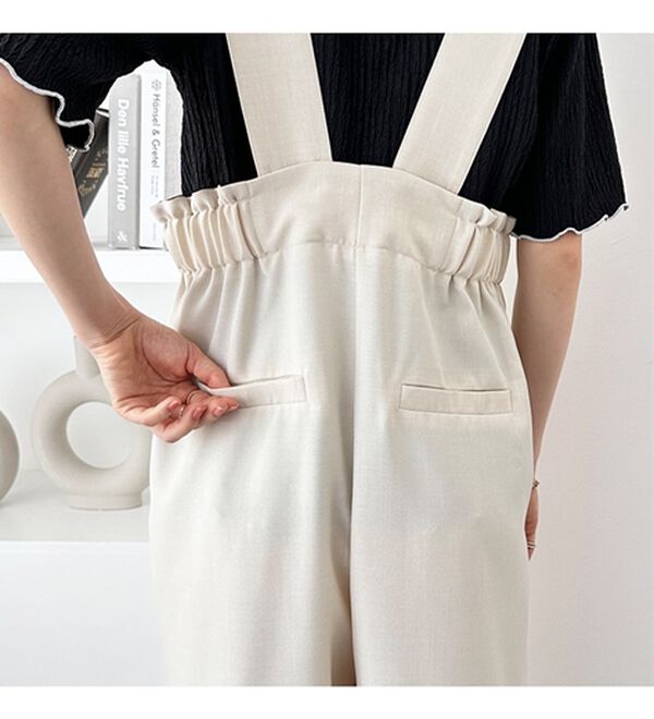 GeeRA（ジーラ）の「フロントジップハイウエストサロペット（オールインワン）」｜詳細画像