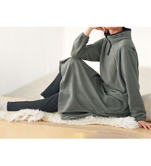 BELLUNA（ベルーナ）の「【レギンス付】すぐ快適！フリースワンピース（カットソーワンピース）」｜チャコール