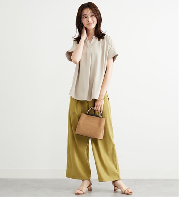 BELLUNA（ベルーナ）の「〈オフィス対応〉スキッパーブラウス（ブラウス）」｜詳細画像