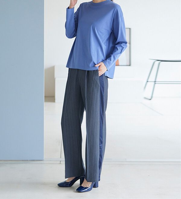 RANAN（ラナン）の「サイドラインシルエットパンツ（フルレングスパンツ）」｜詳細画像