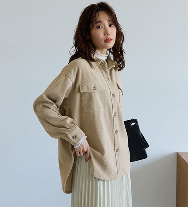 BELLUNA（ベルーナ）の「やわらかコーデュロイ素材シャツジャケット（その他ジャケット）」｜詳細画像