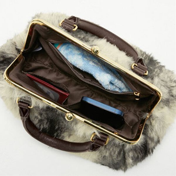 RANAN（ラナン）の「フェイクファーがま口２ＷＡＹバッグ（その他バッグ）」｜詳細画像