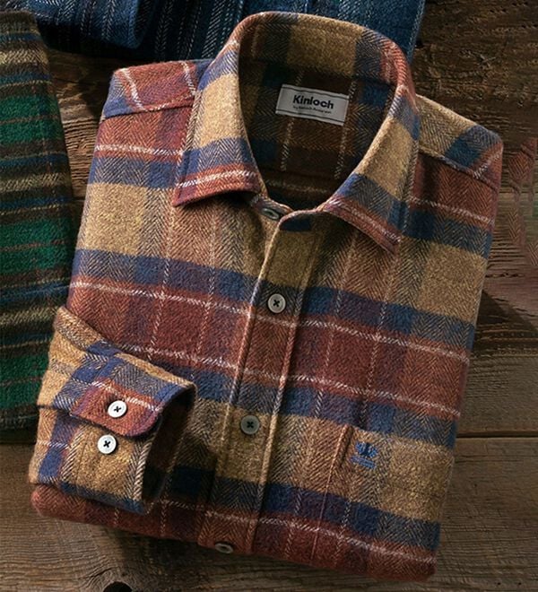 「＜キンロック＞国産コットンツイード上質シャツ（メンズシャツ）」｜詳細画像