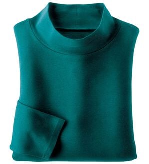 BELLUNA（ベルーナ）の「吸湿発熱ハイネックプルオーバー（カットソー）」｜ターコイズ