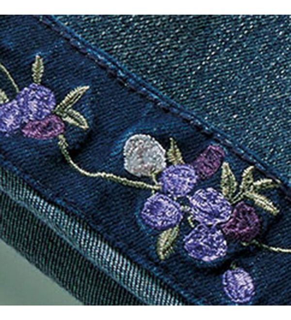 ルフラン（ルフラン）の「花刺しゅうゆるデニム＜ブルーナ＞（その他パンツ）」｜詳細画像