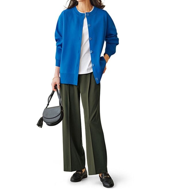 BELLUNA（ベルーナ）の「サマ見え！美脚タック使いワイドパンツ（ワイドパンツ・ガウチョ）」｜詳細画像