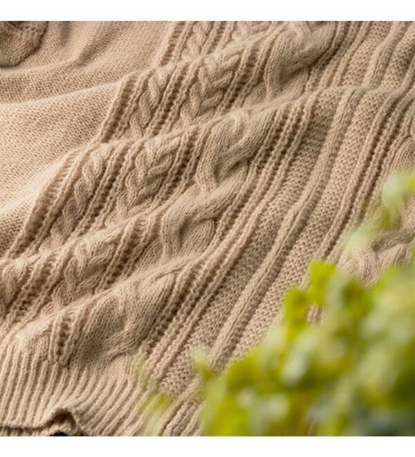 Viola e Viola（ヴィオラ エ ヴィオラ）の「ゆるっとあったかケーブルニットパーカー（パーカー）」｜詳細画像