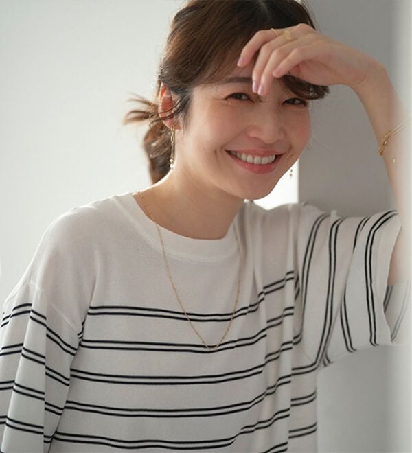 BELLUNA（ベルーナ）の「【快適Ｌａｂ．】肌に張り付かない！シャリ冷や高見えニットＴ（ニット・セーター）」｜詳細画像