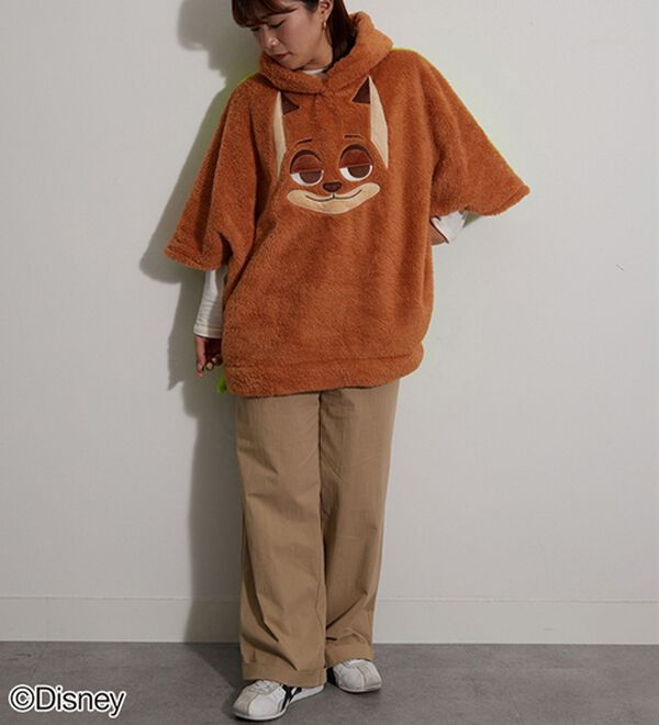 BELLUNA（ベルーナ）の「＜Ｄｉｓｎｅｙ＞【ズートピア（ニック）】両面ボアポンチョ（パジャマ・ルームウェア）」｜詳細画像