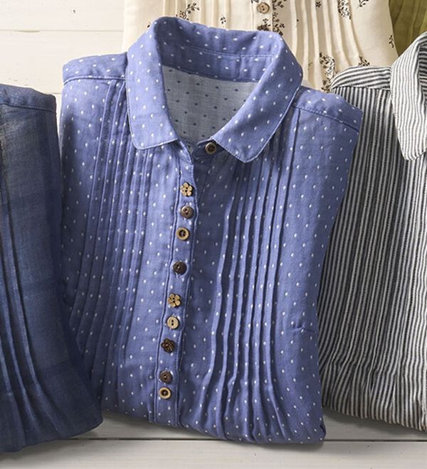 綿100％ダブルガーゼブラウス - ベルーナ【公式】