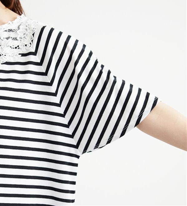 BELLUNA（ベルーナ）の「レース使いポンチョデザインプルオーバー（カットソー）」｜詳細画像