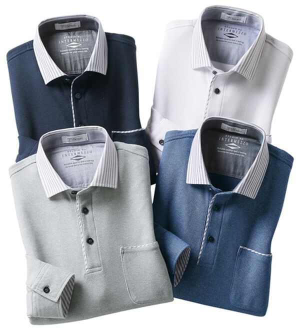 「＜Ｓ　ｂｙ　インターメッツォ＞洗練ドレスポロシャツ（メンズポロシャツ）」｜詳細画像