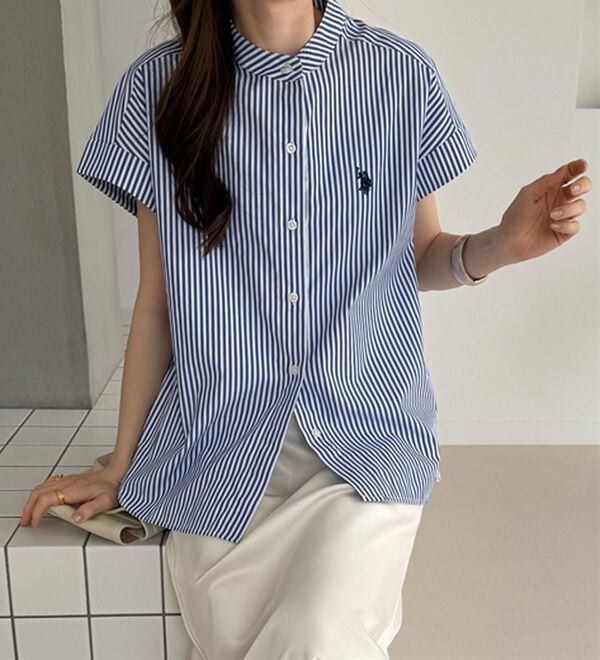 GeeRA（ジーラ）の「【ＵＳ．ＰＯＬＯ．ＡＳＳＮ】フレンチスリーブシャツ（シャツ）」｜詳細画像