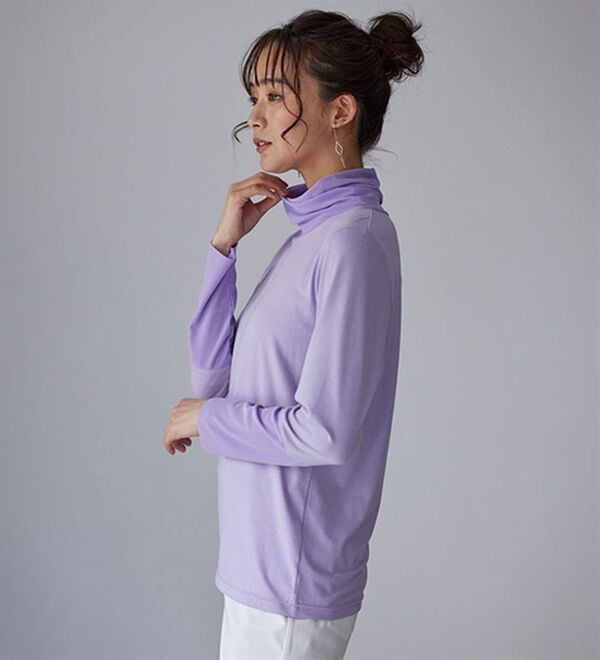 BELLUNA（ベルーナ）の「チュールデザイン首元ゆったりインナー（カットソー）」｜詳細画像