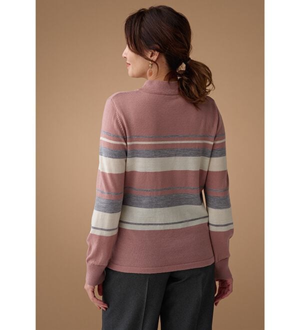 BELLUNA（ベルーナ）の「洗える！メリノウール１００％ハイネックセーター（ニット・セーター）」｜詳細画像