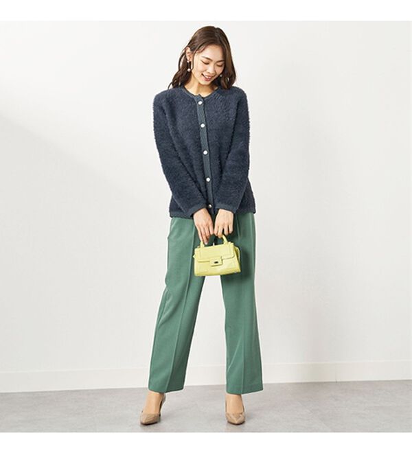 BELLUNA（ベルーナ）の「シャギーニット素材編地使いカーディガン（ニットカーディガン）」｜詳細画像