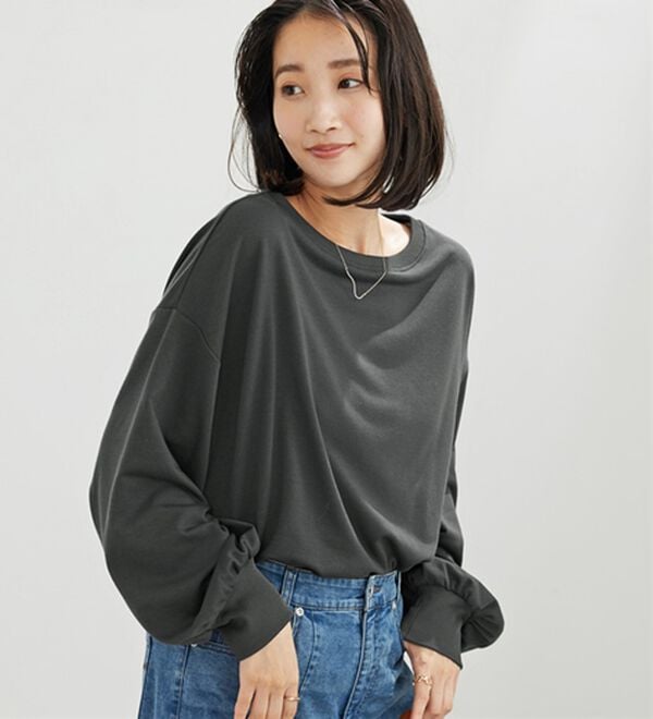BELLUNA（ベルーナ）の「ロンＴ以上、スウェット未満！ゆったり抜け感プルオーバー（カットソー）」｜詳細画像