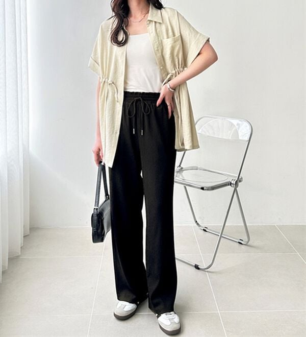 GeeRA（ジーラ）の「さらさら涼感イージーパンツ（フルレングスパンツ）」｜詳細画像