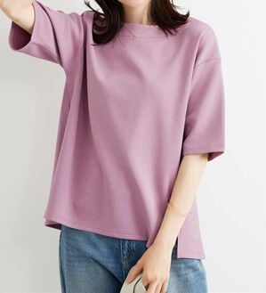 BELLUNA（ベルーナ）の「とろりん触感！ゆったりプルオーバー（カットソー）」｜ピンク