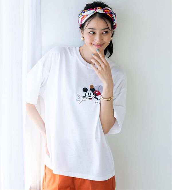 BELLUNA（ベルーナ）の「＜Ｄｉｓｎｅｙ＞綿混素材ゆるっとＴシャツ（カットソー）」｜詳細画像