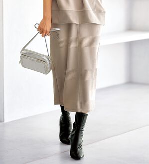 BELLUNA（ベルーナ）の「ボーダージャカードナロースカート（ロングスカート）」｜詳細画像