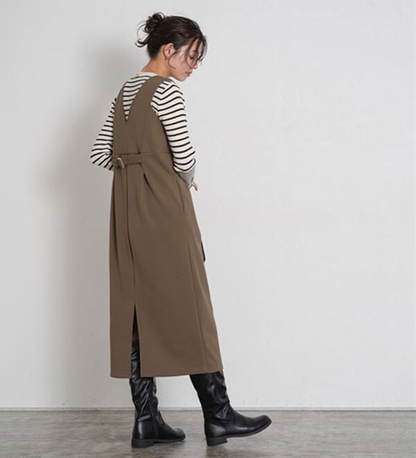 Pierrot（ピエロ）の「ペアスキンベロアジャンパースカート（ジャンパースカート）」｜詳細画像