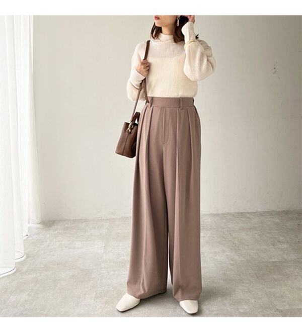 GeeRA（ジーラ）の「インタックスラックスワイドパンツ（フルレングスパンツ）」｜詳細画像