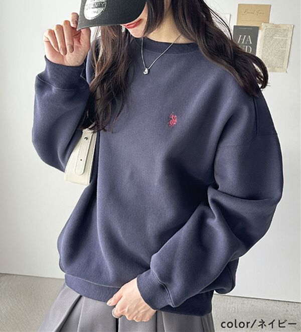 GeeRA（ジーラ）の「【U.S. POLO ASSN.】表ピーチ裏起毛スウェット（トレーナー・スウェット）」｜詳細画像