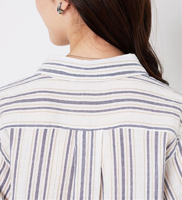 BELLUNA（ベルーナ）の「スキッパー衿ぽこぽこ素材ブラウス（ブラウス）」｜詳細画像