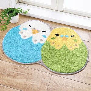 「かわいいアニマル吸水マット（バスマット）」｜インコ