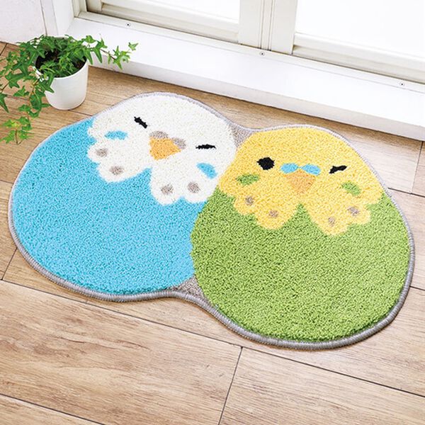 「かわいいアニマル吸水マット（バスマット）」｜インコ