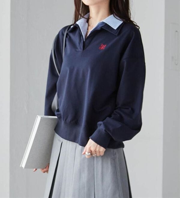 RANAN（ラナン）の「レイヤード襟付きスウェット（トレーナー・スウェット）」｜詳細画像