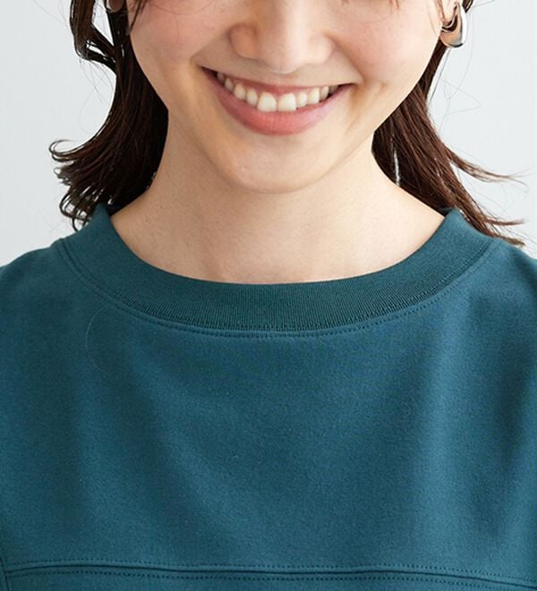 BELLUNA（ベルーナ）の「【快適Ｌａｂ．】ふんわりピーチ起毛切替チュニック（チュニック）」｜詳細画像