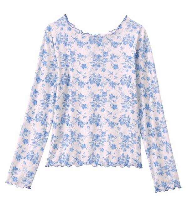 GeeRA（ジーラ）の「前後２ＷＡＹ花柄シアートップス（カットソー）」｜詳細画像