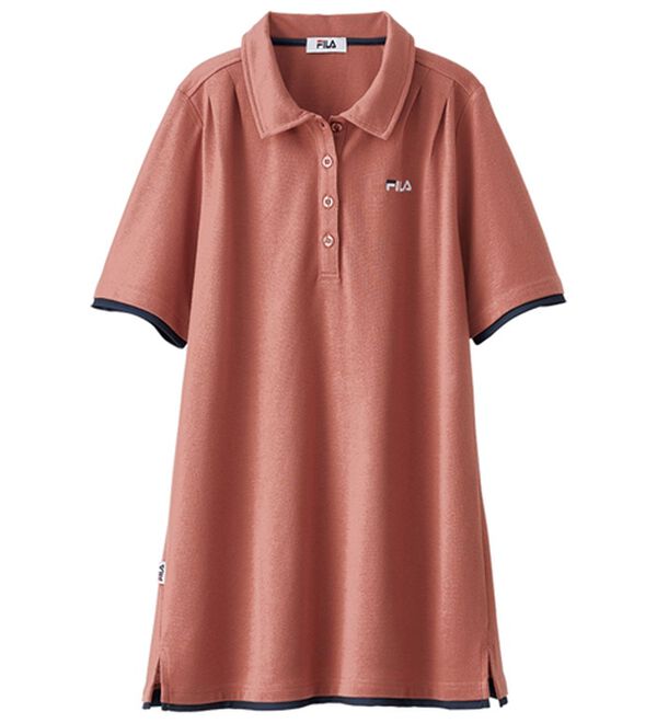BELLUNA（ベルーナ）の「＜ＦＩＬＡ＞ひんやり！タック使い配色ポロチュニック（ポロシャツ）」｜詳細画像