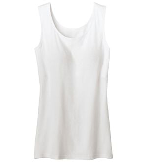 LAVIENNE（ラヴィエンヌ）の「さらりラボ！綿１００％涼しいカップ付タンクトップ（肌着・インナーウェア）」｜オフホワイト