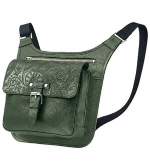 「＜クロコダイル＞姫路レザーボディショルダーバッグ（その他メンズバッグ）」｜グリーン