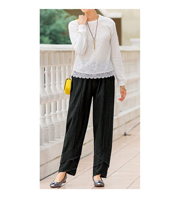 ルフラン（ルフラン）の「【２本組】裾重ねデザインゆったりパンツ（その他パンツ）」｜詳細画像